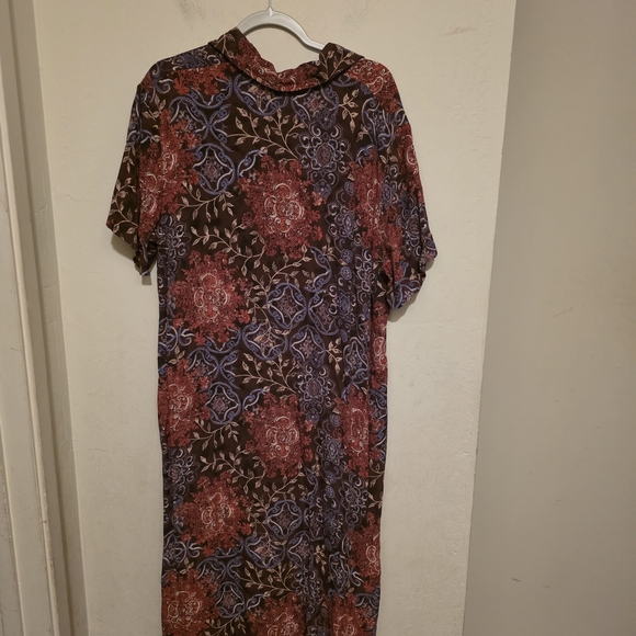 JM  Women Collection By Jennifer Moore    Floral Colorful Maxi Dress Size 1X - Picture 2 of 9
